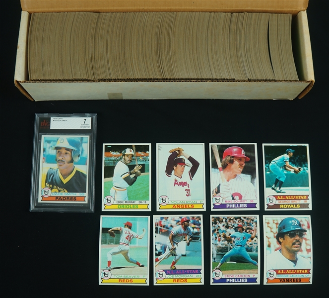 Vintage 1979 Topps Baseball Card Set w/Ozzie Smith Rookie Card Graded BVG 7
