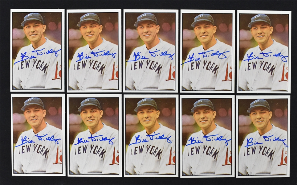 Bill Dickey Collection of 10 Autographed Cards 2 From Bill Dickey Collection