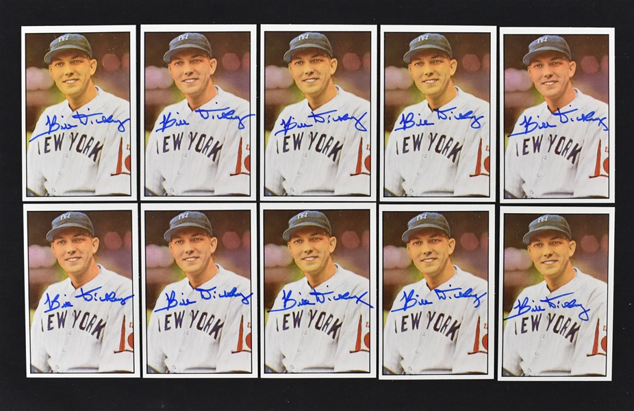 Bill Dickey Collection of 10 Autographed Cards 4 From Bill Dickey Collection