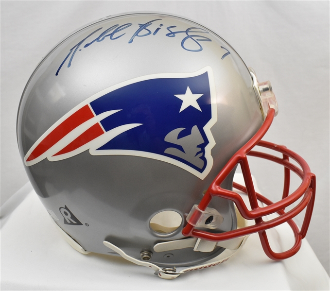 Michael Bishop Autographed New England Patriots Full Size Authentic Helmet