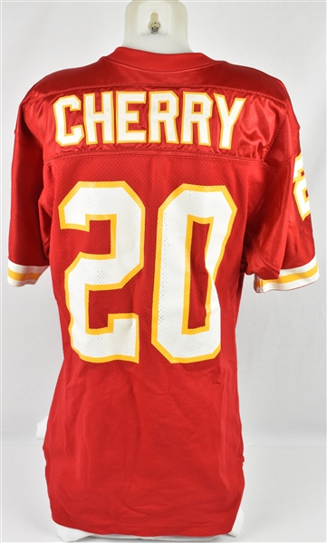 Deron Cherry 1991 Kansas City Chiefs Game Used Jersey & Cleat w/Dave Miedema LOA