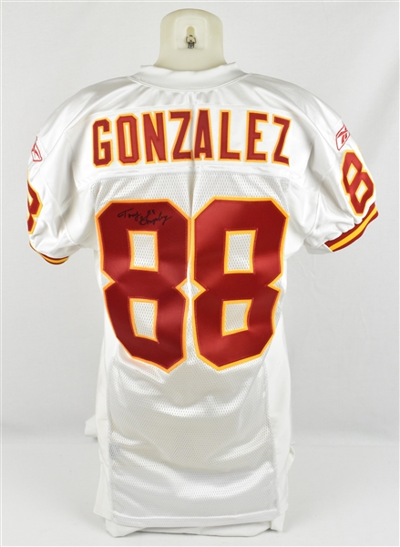 Tony Gonzalez 2002 Gamed Issued & Autographed Kansas City Chiefs Jersey w/Dave Miedema LOA