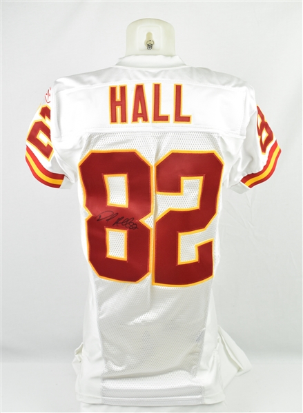 Dante Hall 2003 Game Issued & Autographed Kansas City Chiefs Road Jersey w/Dave Miedema LOA
