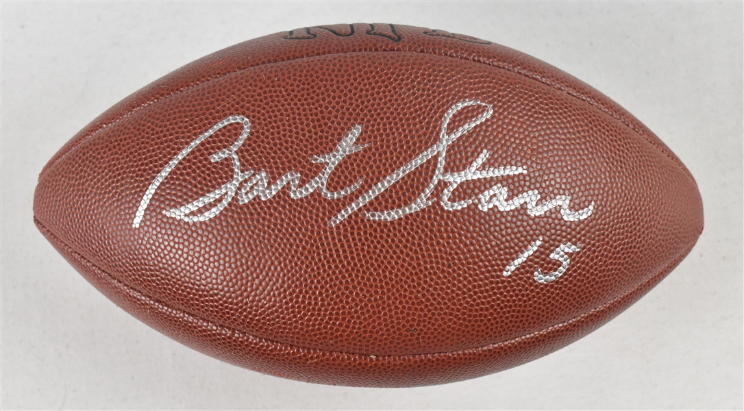 Bart Starr Autographed Football 