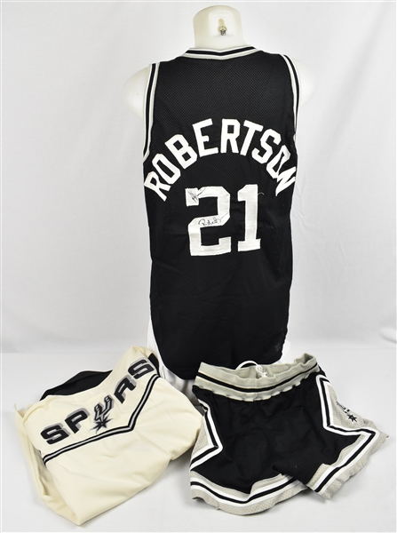 Alvin Robertson 1985-86 San Antonio Spurs Game Used Jersey 1986-87 Shorts & 1987-88 Warm Up Jacket w/Dave Miedema LOA 