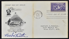 Babe Ruth Autographed 1939 First Day Cover