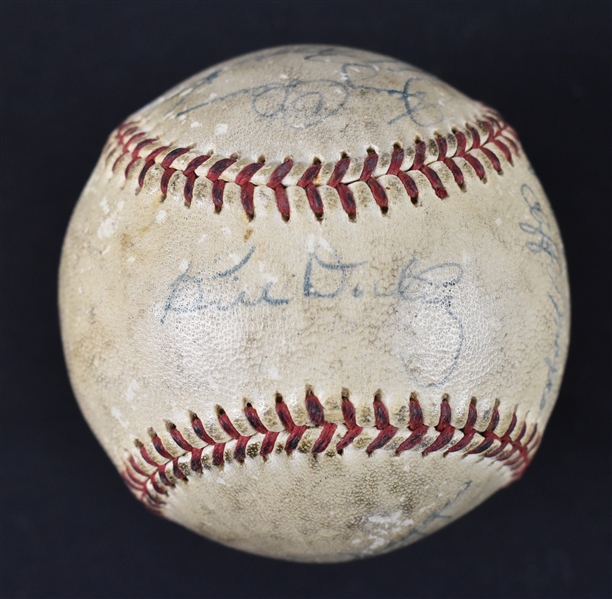 New York Yankees 1951 Team Signed Baseball From Bill Dickey Collection
