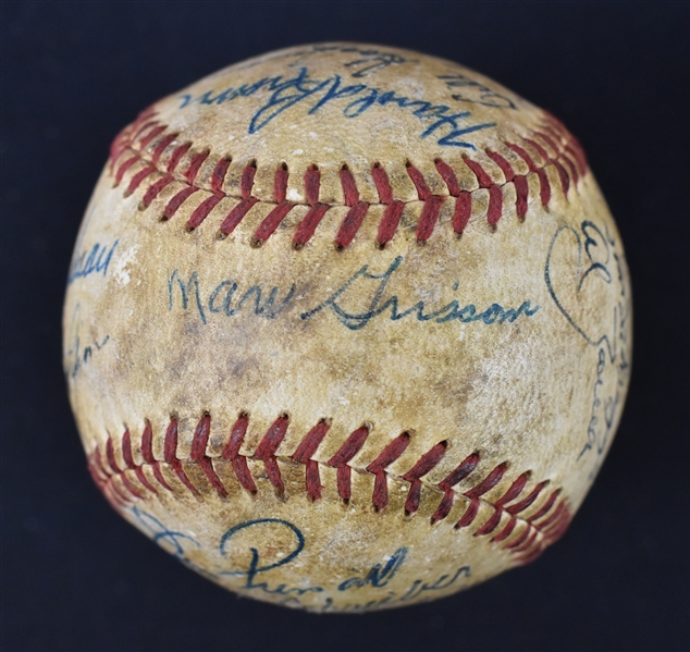 Boston Red Sox 1953 Team Signed Baseball From Bill Dickey Collection