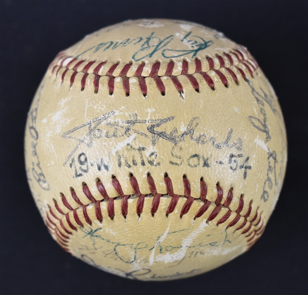 Chicago White Sox 1954 Team Signed Baseball From Bill Dickey Collection