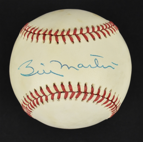 Billy Martin Autographed OAL Baseball 