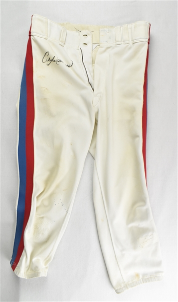 Andre Dawson 1981 Montreal Expos Game Used & Autographed Pants w/Dave Miedema LOA