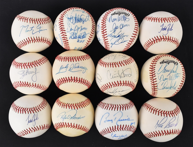 Collection of 12 Autographed Baseballs w/Cincinnati Reds & ROYs