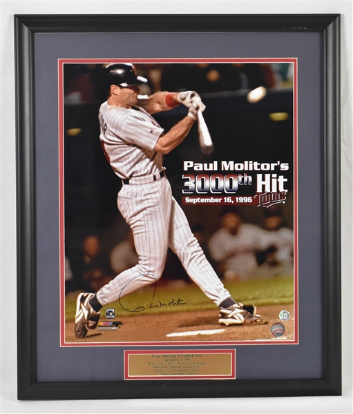 Paul Molitor Autographed 22x26 Framed Display  