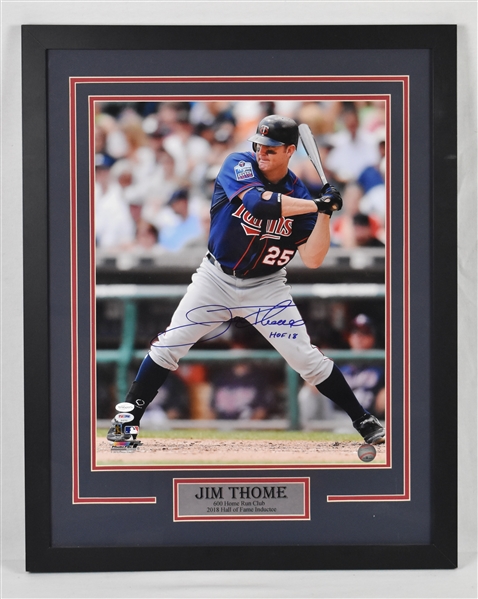 Jim Thome Autographed 23x29 Framed Display