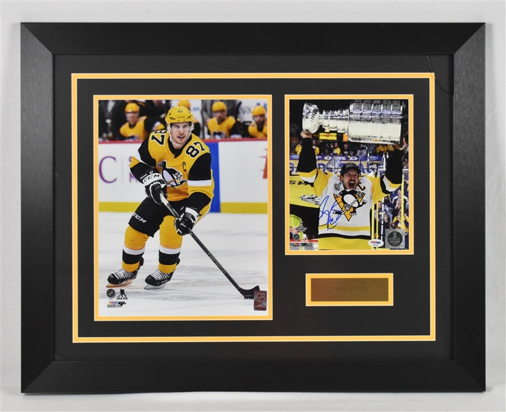 Sidney Crosby Autographed 24x30 Framed Display