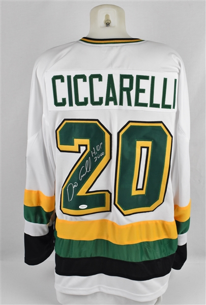 Dino Ciccarelli Minnesota North Stars Autographed HOF 2000 Inscribed Jersey