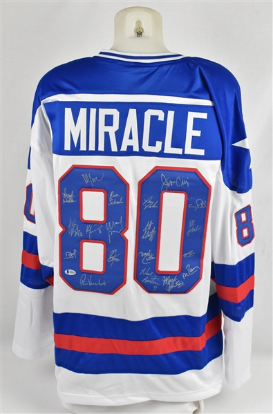 Miracle On Ice USA 1980 Olympic Team Signed Jersey w/19 Signatures
