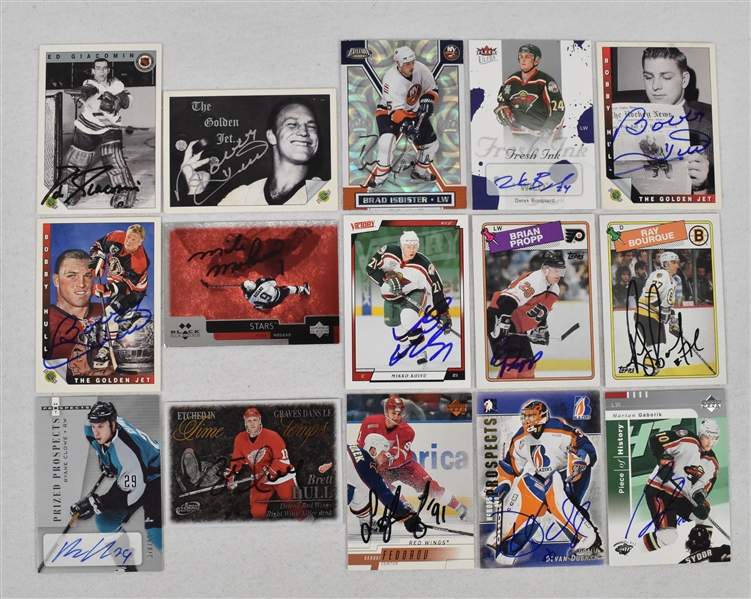 Collection of Autographed Hockey Cards