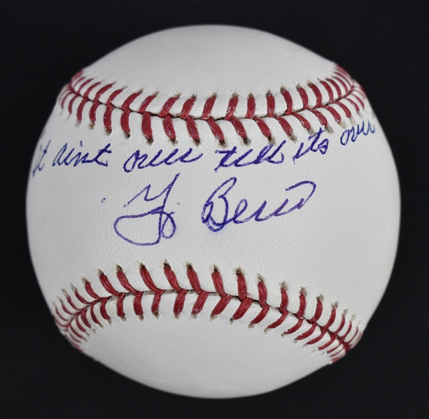 Yogi Berra "It Aint Over Til Its Over" Autographed & Inscribed Baseball