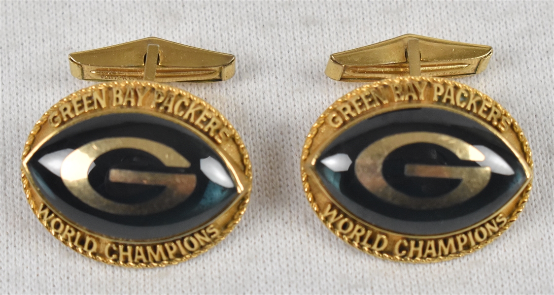 Green Bay Packers 1967 Super Bowl I Cuff Links Made by Jostens