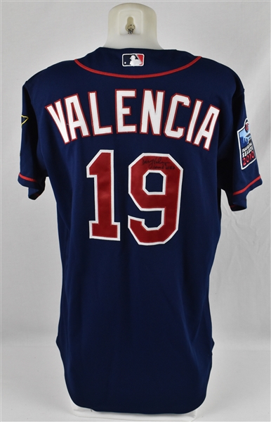 Danny Valencia 2010 Minnesota Twins Game Used & Autographed Rookie Jersey MLB