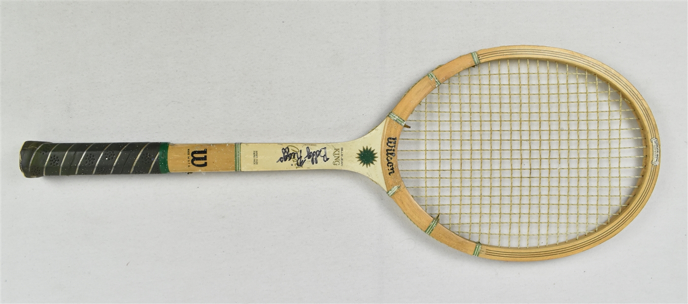 Bobby Riggs Autographed Tennis Racket