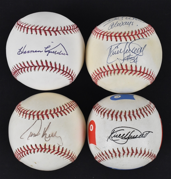 Kirby Puckett Tom Kelly & Harmon Killebrew Autographed Baseballs