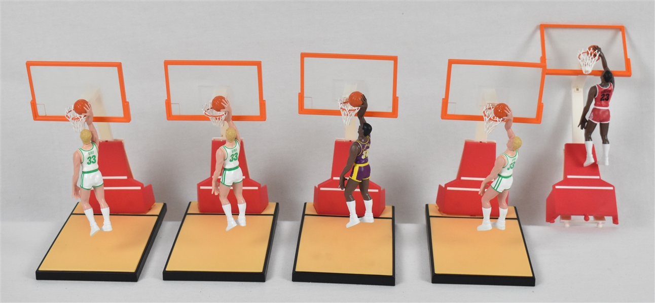 Collection of 5 Basketball "Dunk" Figurines w/Michael Jordan 