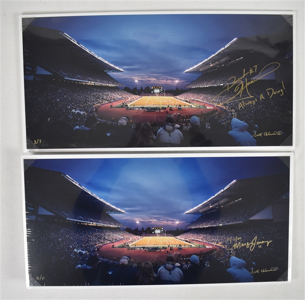 Brock Huard & Marques Tuiasosopo Washington Huskies Lot of 2 Autographed Limited Edition Lithographs