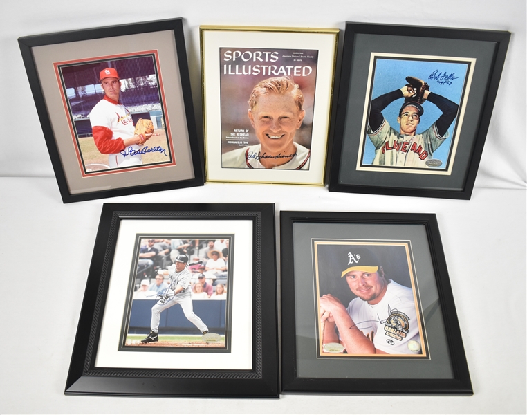 Collection of 5 Autographed Framed Photos w/Steve Carlton