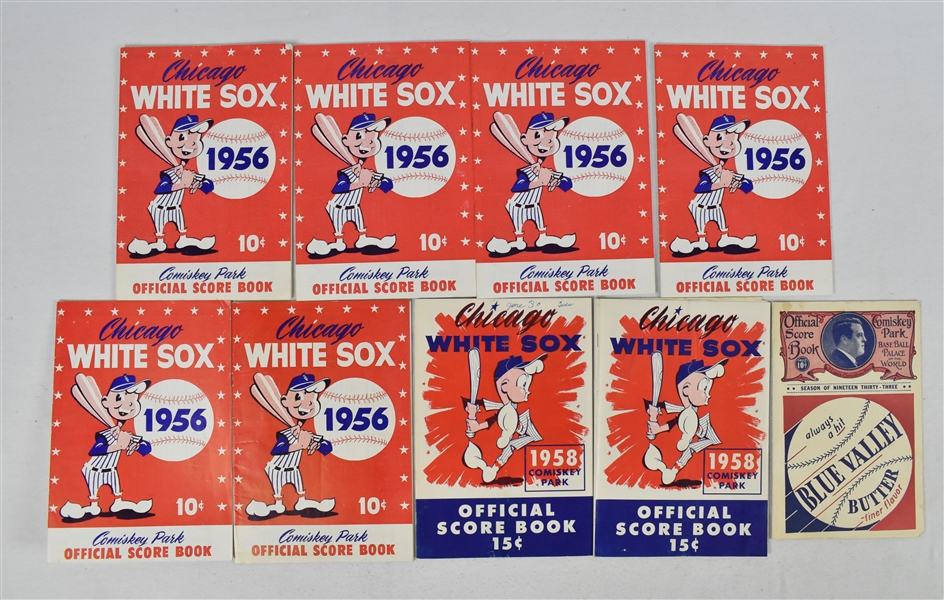 Vintage 1930s-1950s Chicago White Sox Score Books