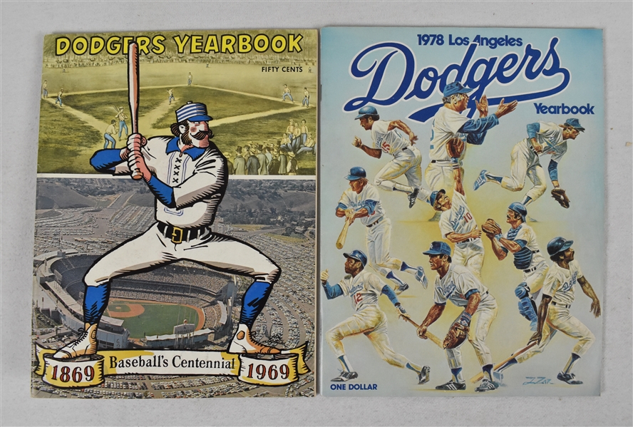 Los Angeles Dodgers 1969 & 1978 Yearbooks