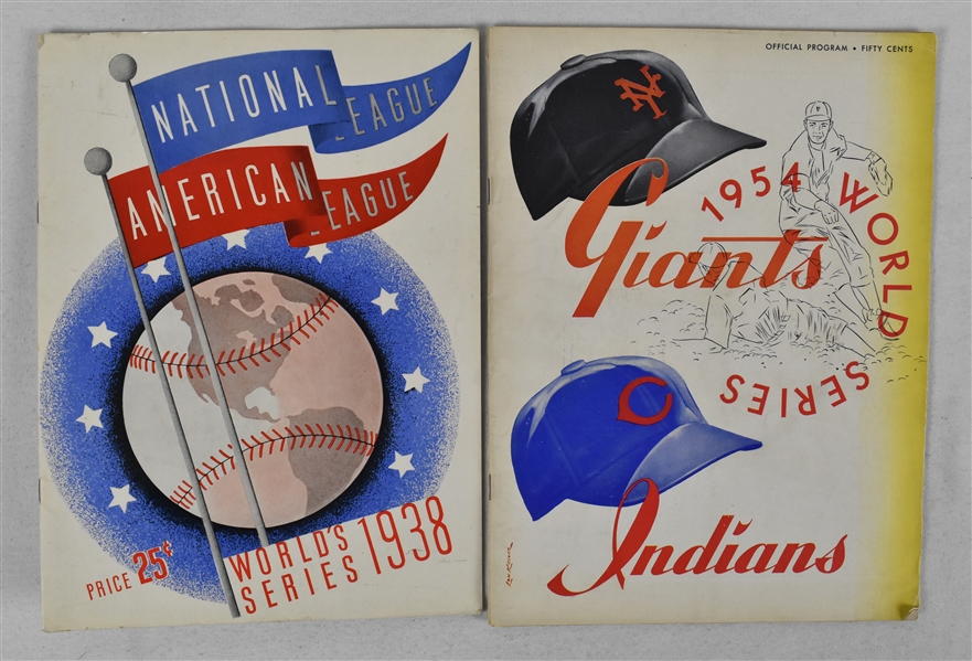 Vintage 1938 & 1954 World Series Programs