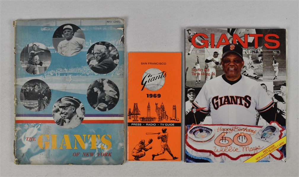 Vintage NY & SF Giants Media Guide Program & Magazine  