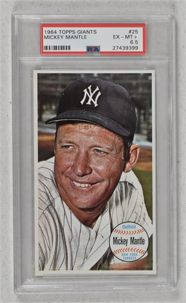 Mickey Mantle 1964 Topps Giants Card #25 PSA 6.5 EX-MT+