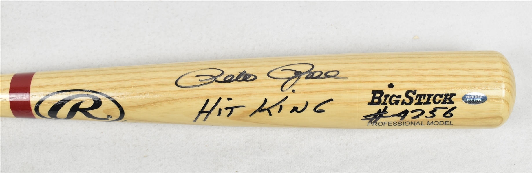 Pete Rose Autographed & Inscribed Bat