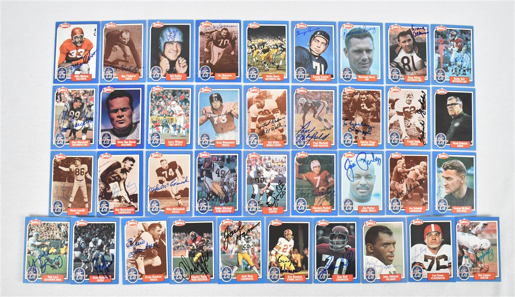 NFL Collection of 37 Autographed Football Cards