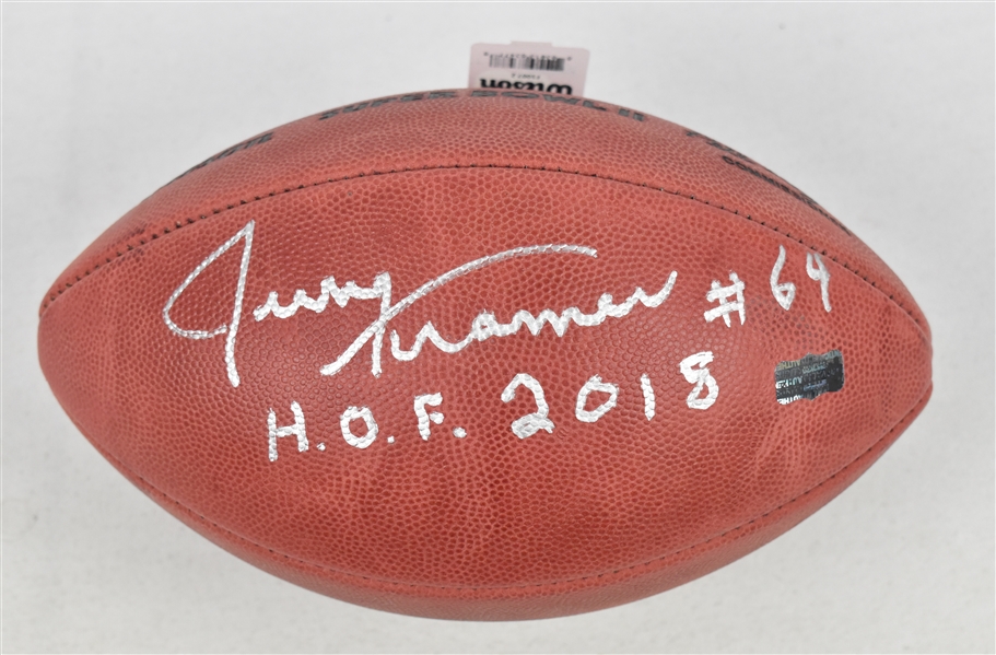 Jerry Kramer Autographed & Inscribed Football