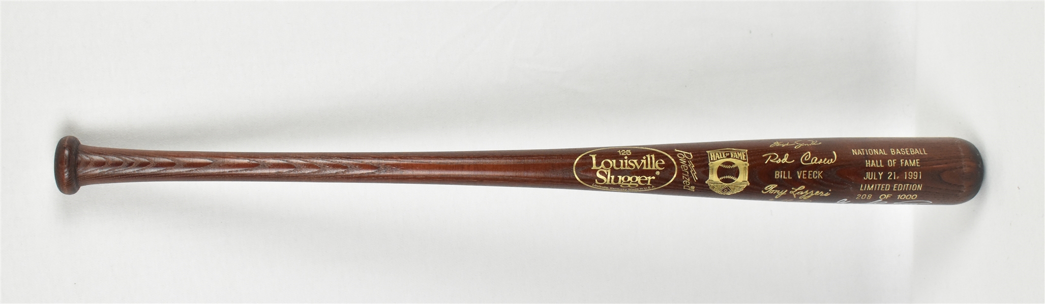Hall of Fame Class of 1991 Commemorative Limited Edition Brown Bat Signed by Gaylord Perry