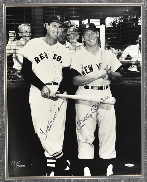 Mickey Mantle & Ted Williams Autographed Limited Edition 16x20 Photo UDA
