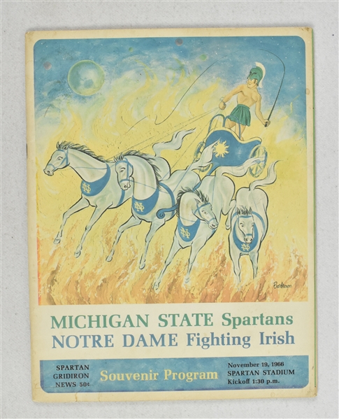 Notre Dame vs. Michigan State 1966 Football Program