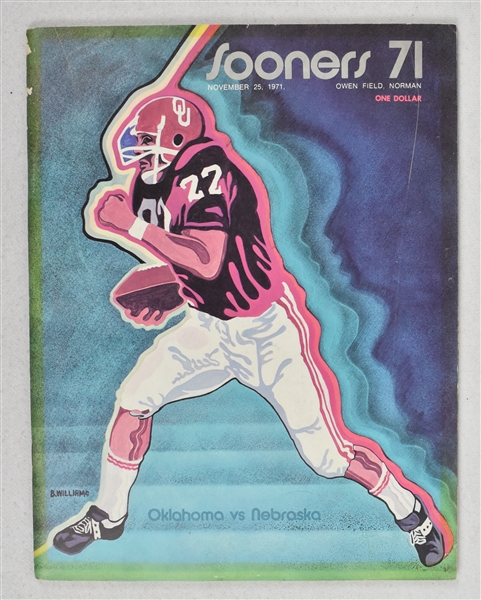 Oklahoma vs. Nebraska 1971 Football Program