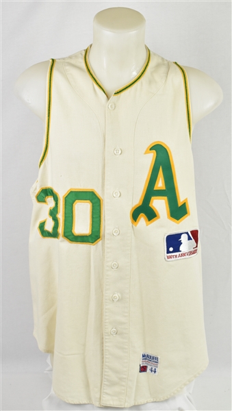 Vintage 1969 Oakland Athletics Game Used Flannel Vest w/Dave Miedema LOA