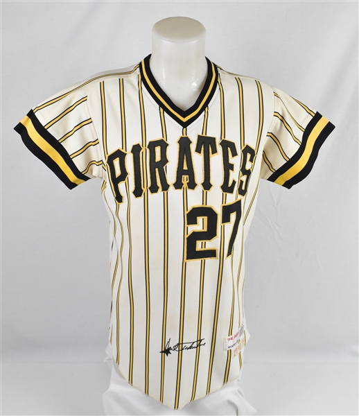 Kent Tekulve 1978 Pittsburgh Pirates Game Used & Autographed Jersey w/Dave Miedema LOA