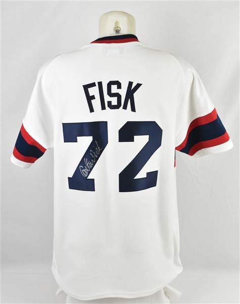 Carlton Fisk Autographed 1983 Chicago White Sox Mitchell & Ness Jersey
