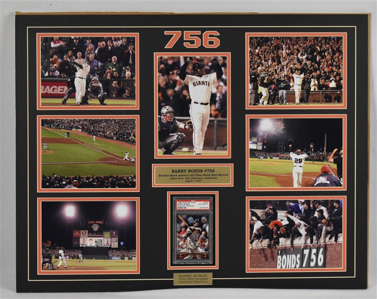 Barry Bonds Autographed 756th HR Display