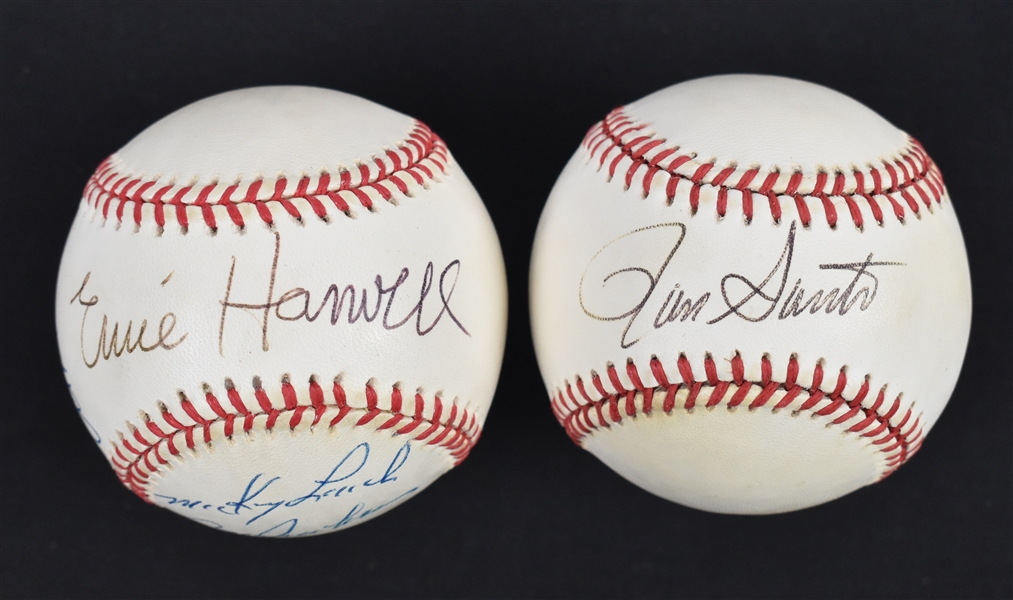 Detroit Tigers Legends Autographed Baseball w/Al Kaline & Ron Santo