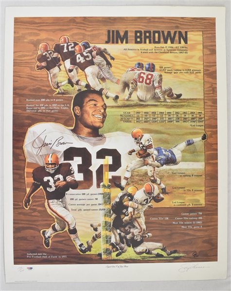 Jim Brown Autographed Limited Edition Lithograph