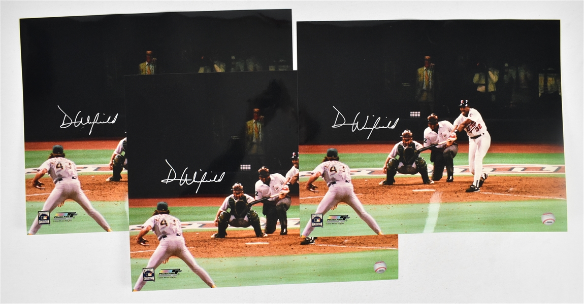 Dave Winfield Lot of 3 Autographed 16x20 Photos From 3,000th Hit Game