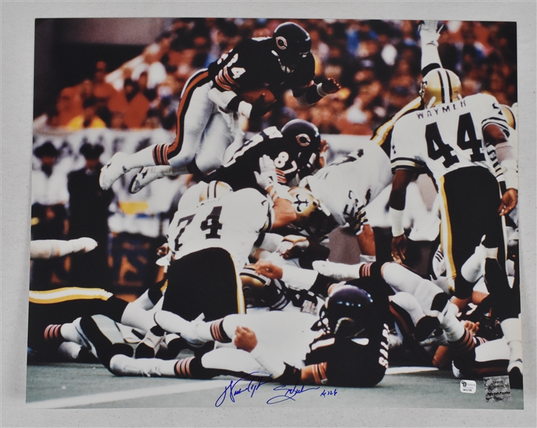 Walter Payton Autographed & Inscribed 16x20 Action Photo